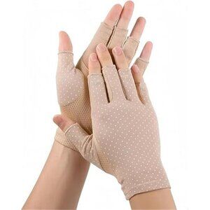 women uv protection fingerless gloves driving sun block breathable summer